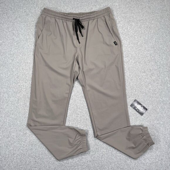 UNRL In Flex Jogger Pants Mens Large Beige Taupe Lightweight Athletic Training